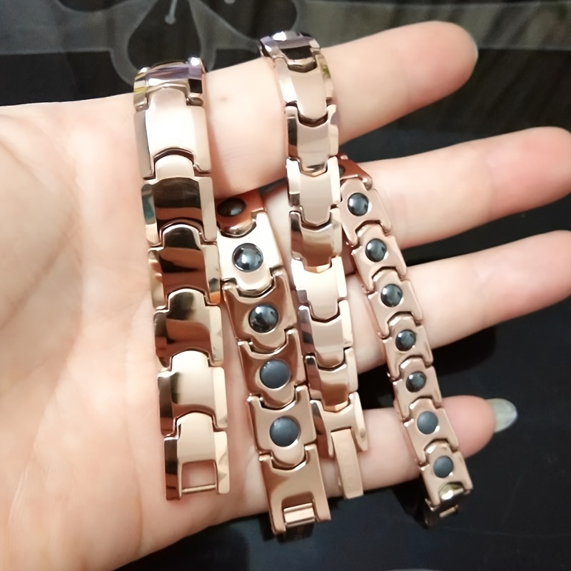 Titanium Stainless Steel Couple's Bracelet Interlocking Link